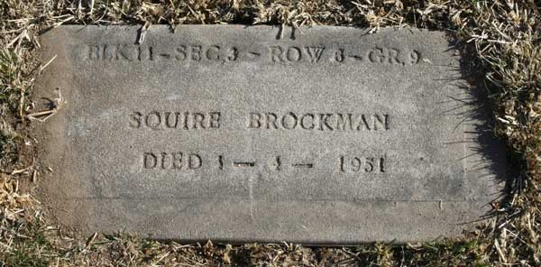 Brockman, Squire (1873-1951)